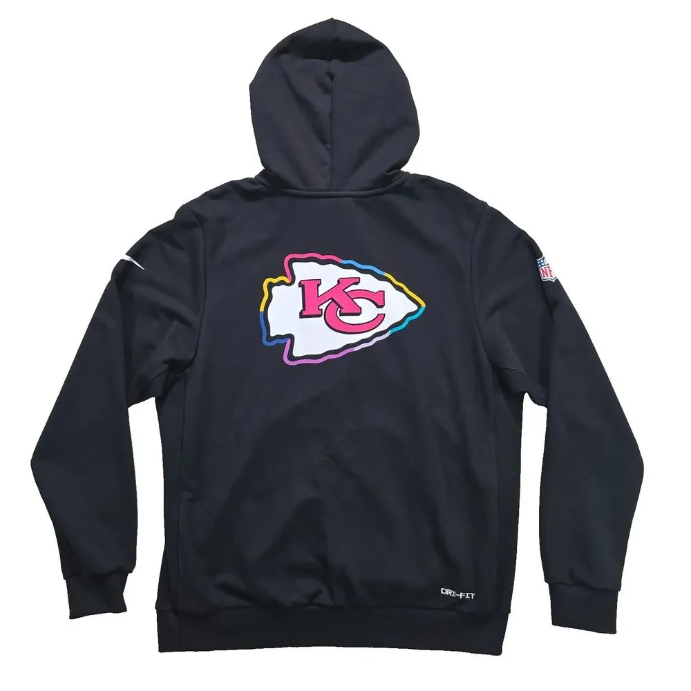 NWT Nike Men's Kansas City Chiefs Crucial Catch Black Staff Issued Hoodie L